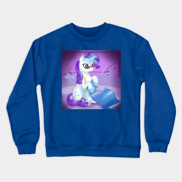 Rarity Sewing Crewneck Sweatshirt by ThatCatObsessedDemon